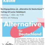 Vortrag in Freiburg: Rechtspopulismus als politische ‘Alternative für Deutschland’?