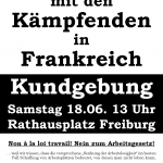 Freiburg: Solidarität mit den Kämpfenden in Frankreich!