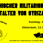 Karlsruhe: Griechischer Militarismus im Zeitalter von Syriza – Veranstaltung am 13.11.2016